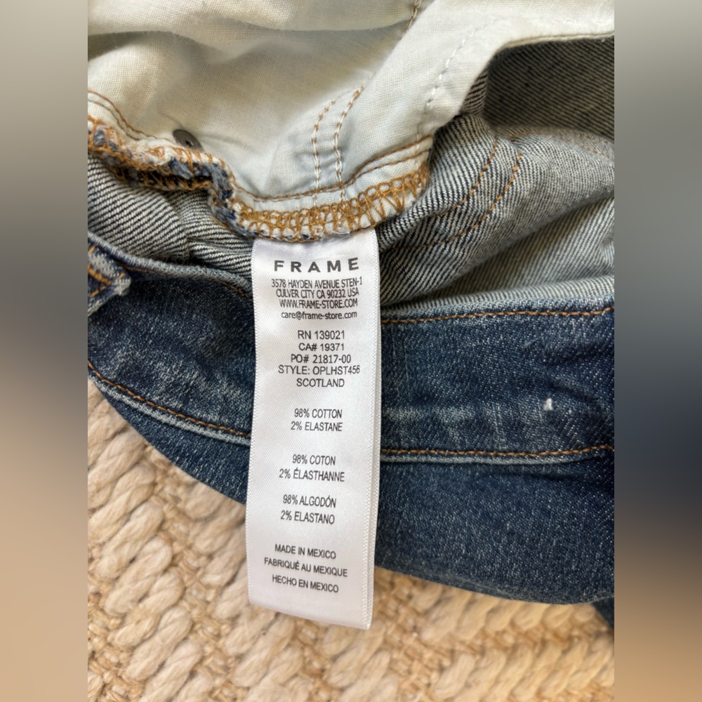 Frame Denim Women's Straight Leg Jeans in Medium Blue - Picture 5 of 9
